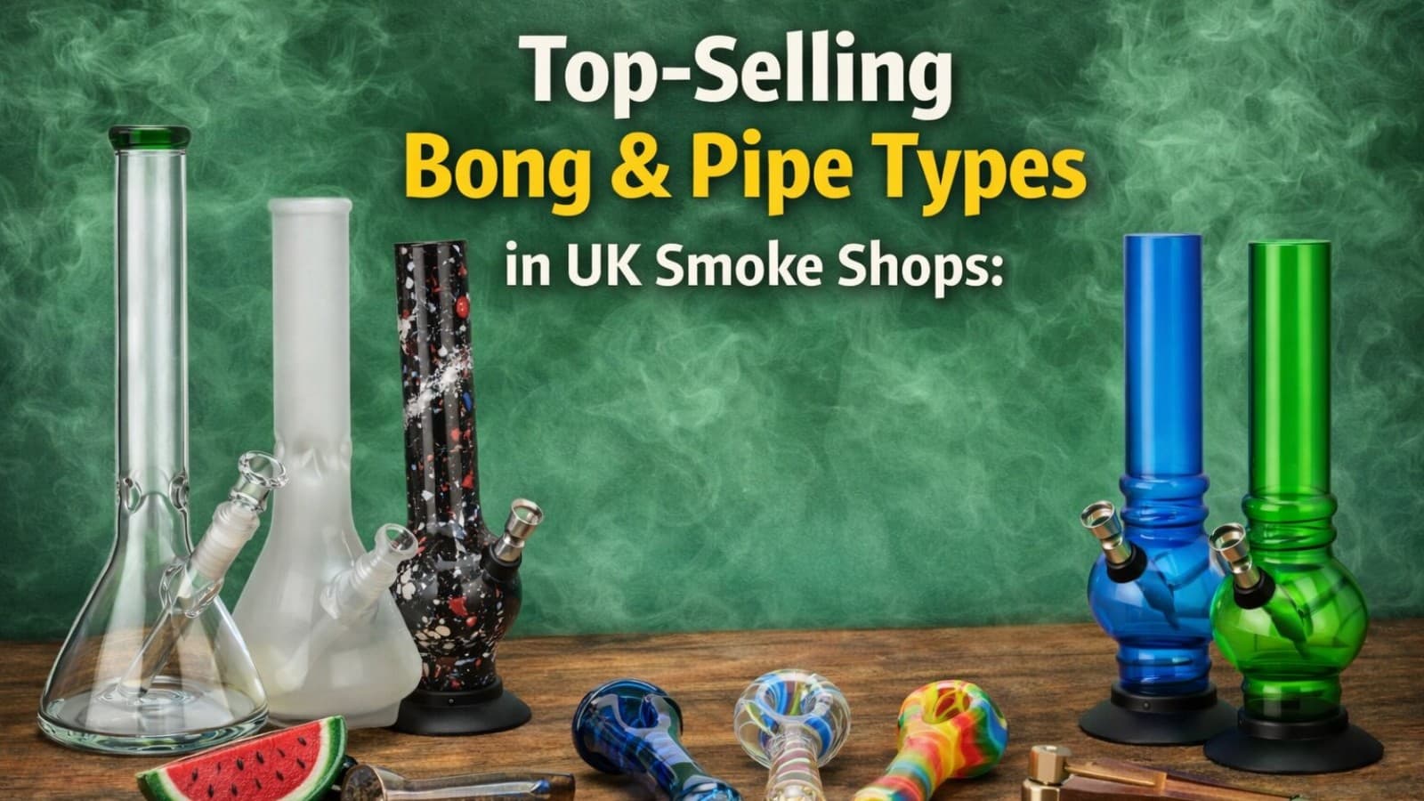 Top-Selling Bong & Pipe Types in UK Smoke Shops (Wholesale Guide)