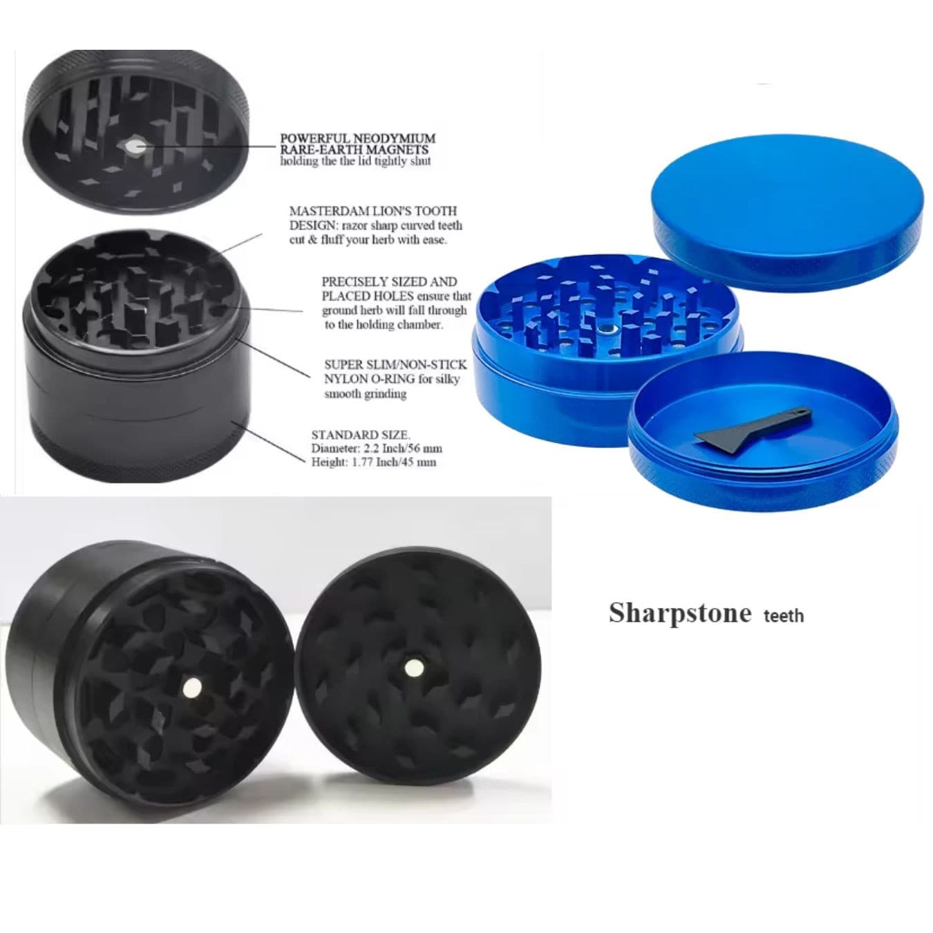 tobacco grinder uk Moonlight Haze Herb Grinder, 4 Piece, Large 5cm x4.2cm (2.2x1.6inch) x, Zinc Alloy Metal Grinders Home & Kitchen Pucc Grinder  Vapefiend