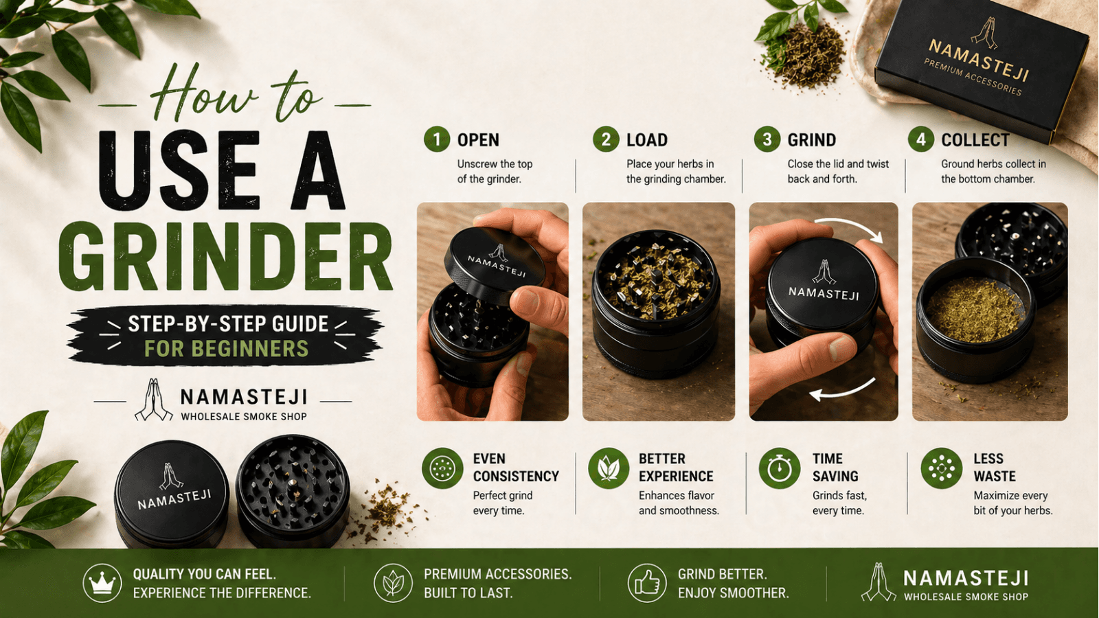 How to Use a Herb Grinder: Step-by-Step Guide for Beginners | Namasteji