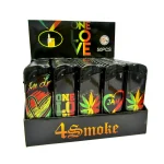 Rasta One Love Electronic Refillable Lighter @ namasteji.co.uk