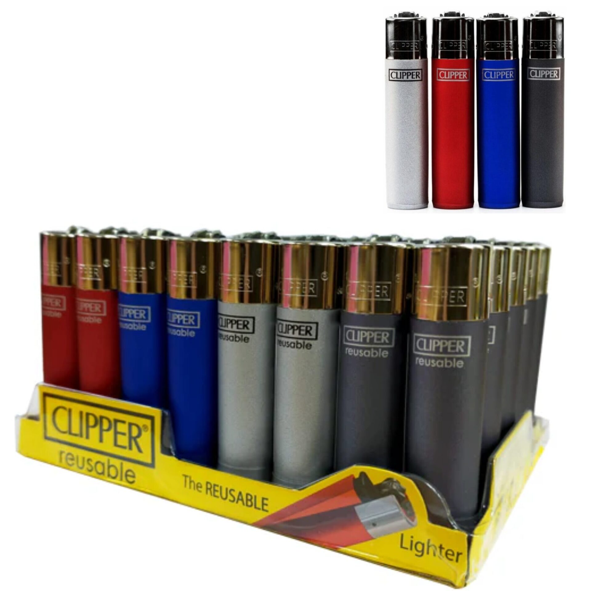 clipper-lighter-solid-metlic-colour-refillable-namasteji.co.uk