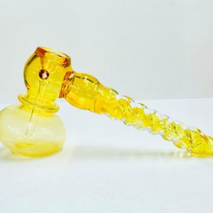 Two Colour Silver Fumed Glass Hammer Smoking Pipe 6.5 @ NAMASTEJI.CO.UK