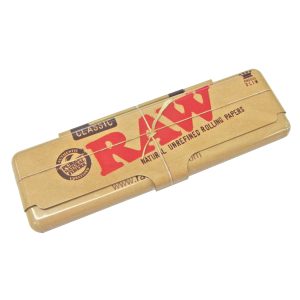 RAW KingSize Classic Rolling Paper Metal Tin @ namasteji.co.uk