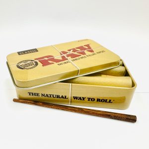 Raw Classic Metal Tin KingSize Cones Joints Gift Set @ namasteji.co.uk